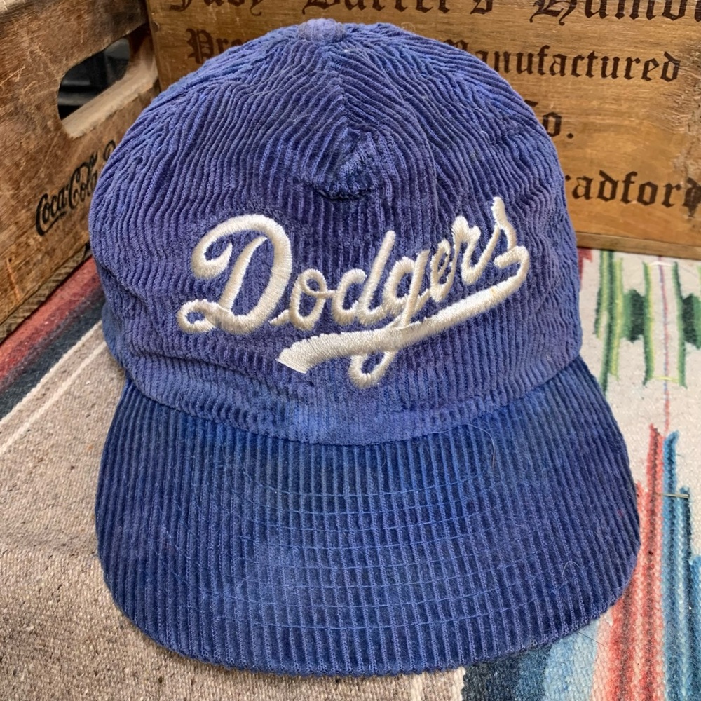 Vintage Corduroy Dodgers Baseball Cap - Hat - Picture 1 of 8